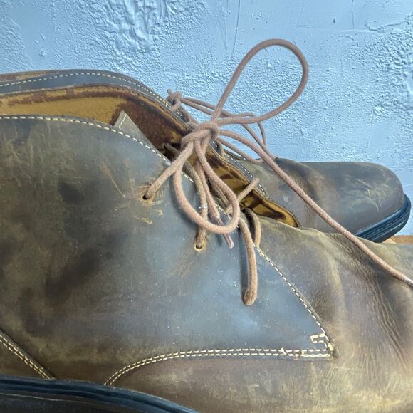 Dr Comfort Leather Chukka Boots Men 14M Brown Casual Lace Up Comfort Sole Preppy main image 5